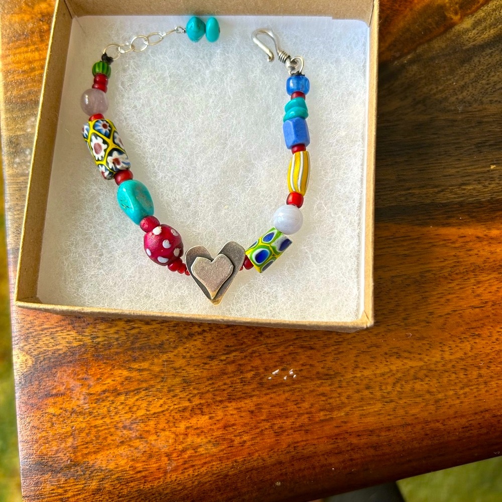 Jes Maharry African trade bead bracelet